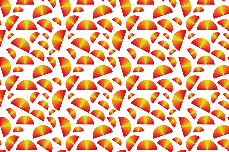 벽난로 카프리초소 다채로운 팬 패턴 - TenStickers