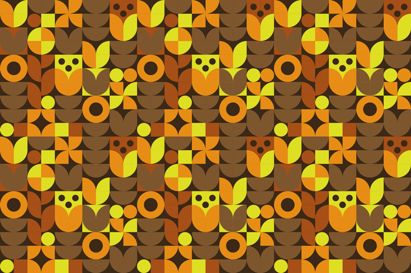 벽난로 카프리초소 화려한 기하학적 패턴 - TenStickers