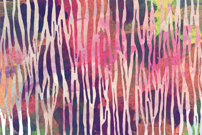 질감이 있는 식탁보 추상적인 컬러 스트라이프 - TenStickers