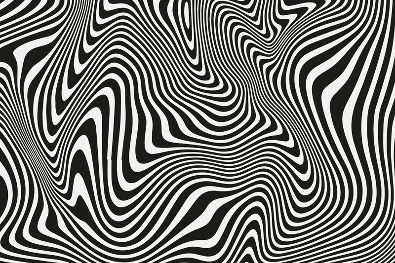 3d 효과 라인 얼룩말 플레이스 매트 - TenStickers