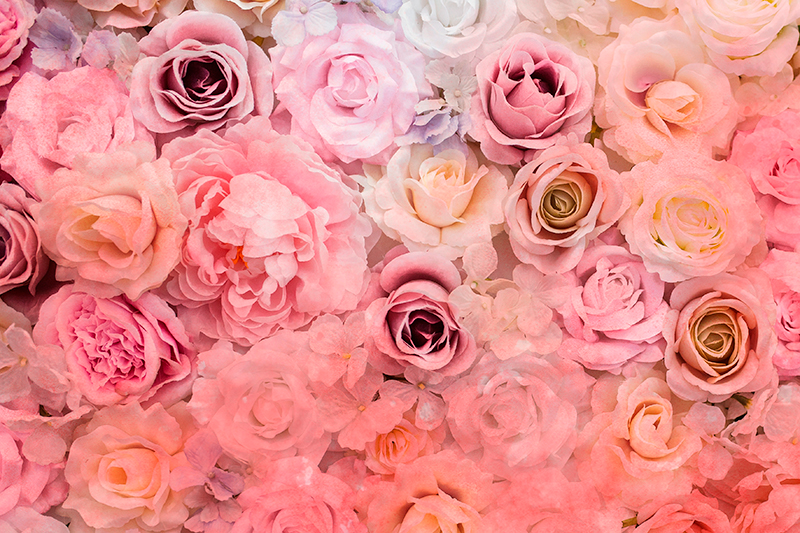 질감이 있는 식탁보 플로럴 로즈 패턴 - TenStickers