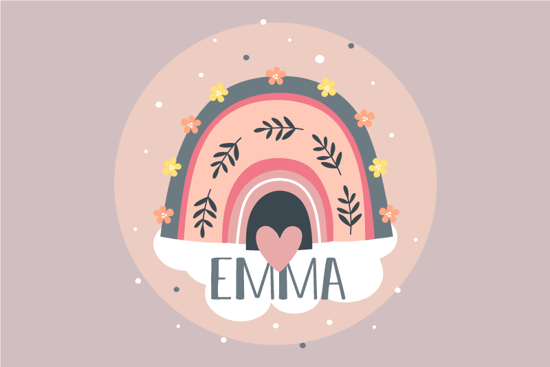 어린 이용 식탁보 무지개 꽃 디자인 - TenStickers