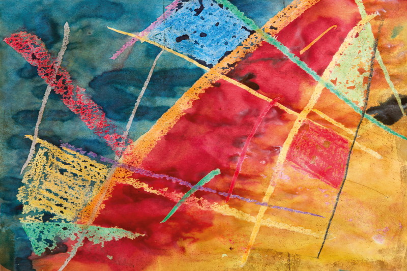 벽난로 카프리초소 생동감 넘치는 기하학적 패턴 - TenStickers