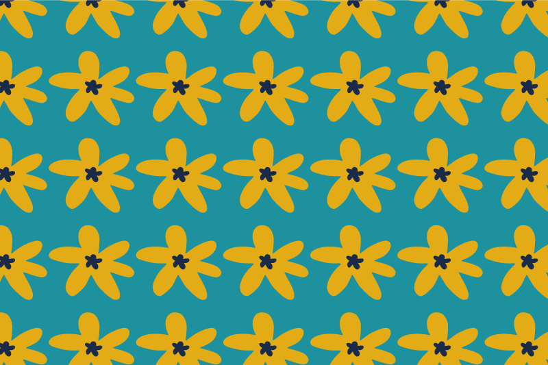 현대식 식탁보 화려한 꽃무늬 - TenStickers