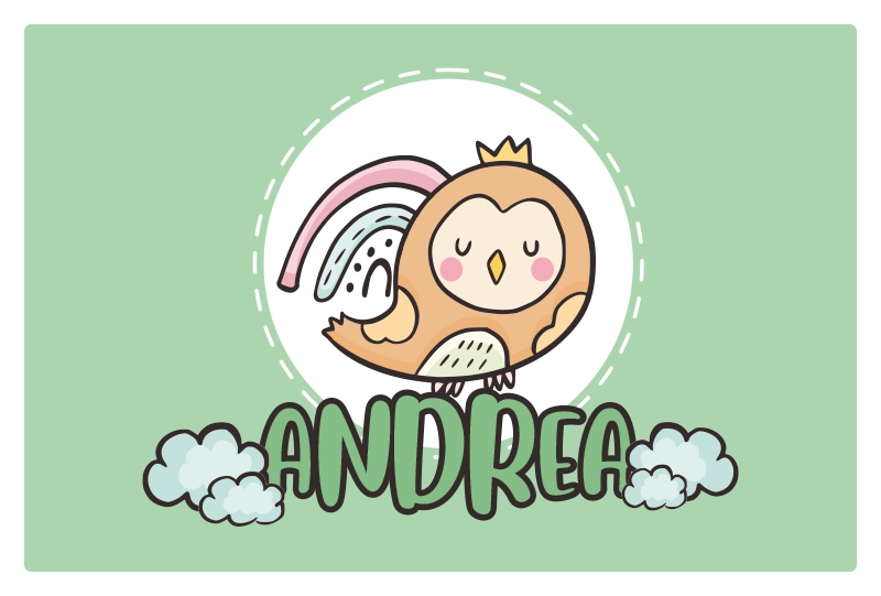 어린 이용 식탁보 귀여운 올빼미 캐릭터 - TenStickers