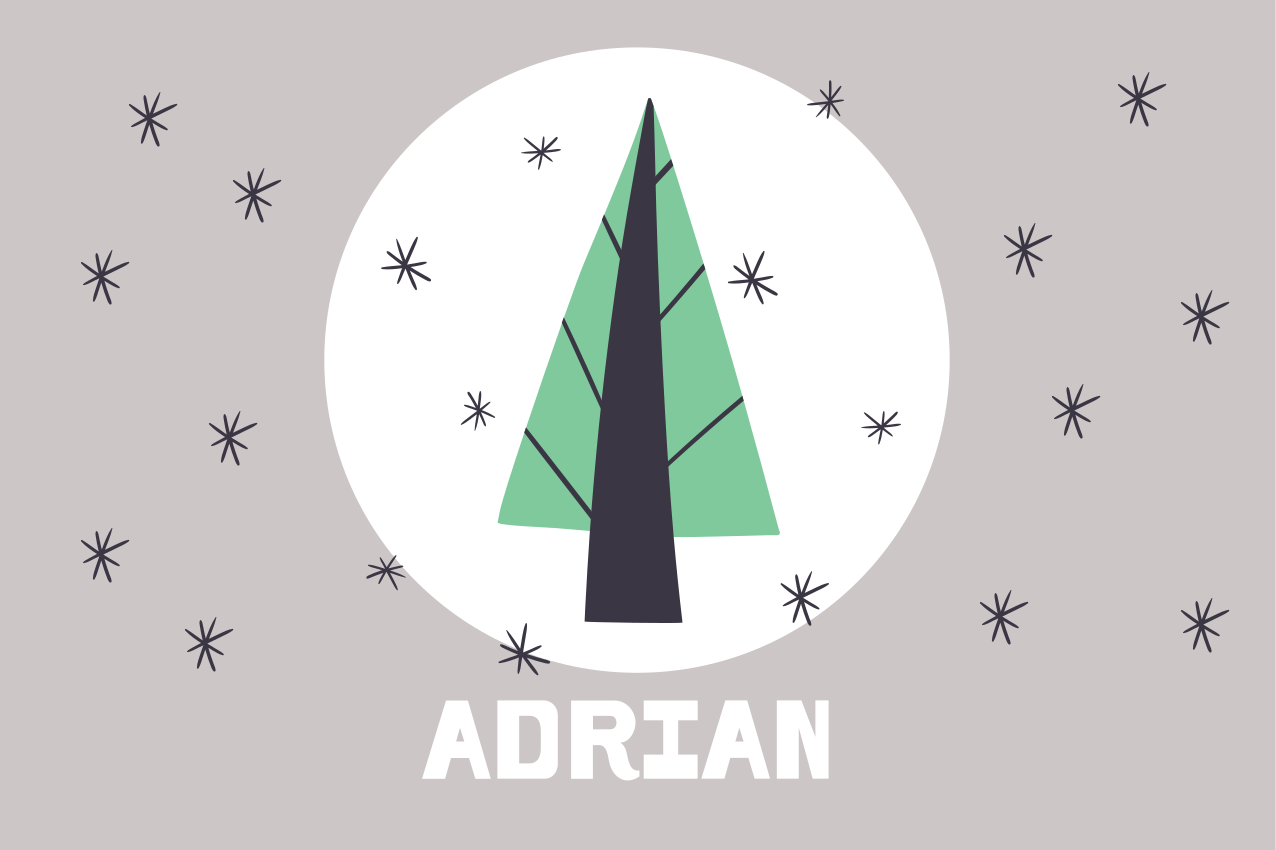 개인화 된 크리스마스 트리 크리스마스 placemats - TenStickers