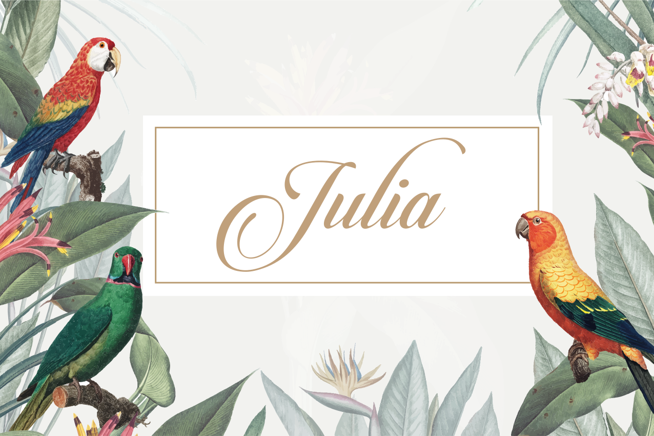 이름이 있는 식탁보 우아한 이름 배치 - TenStickers