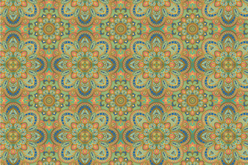 다색 타일 디자인 질감 플레이스 매트 - TenStickers