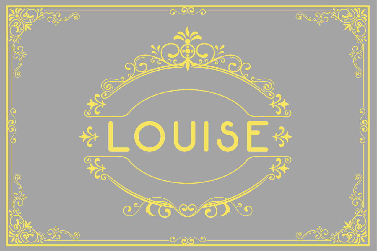 이름이 있는 식탁보 우아한 이름 전시 - TenStickers