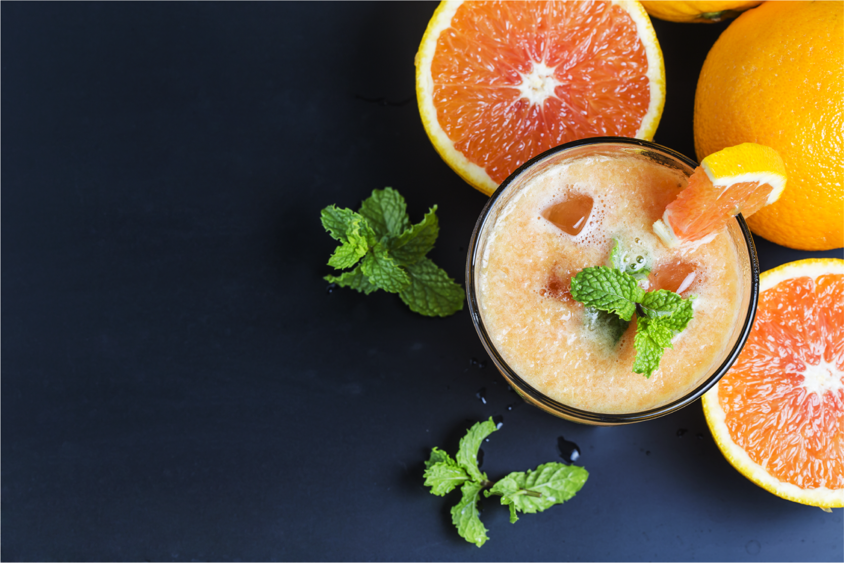 식탁보 수입 신선한 감귤 음료 - TenStickers