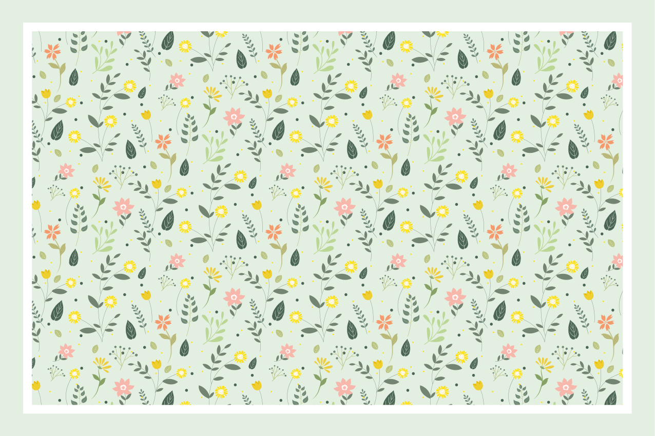 벽난로 카프리초소 꽃무늬 테이블 세팅 - TenStickers