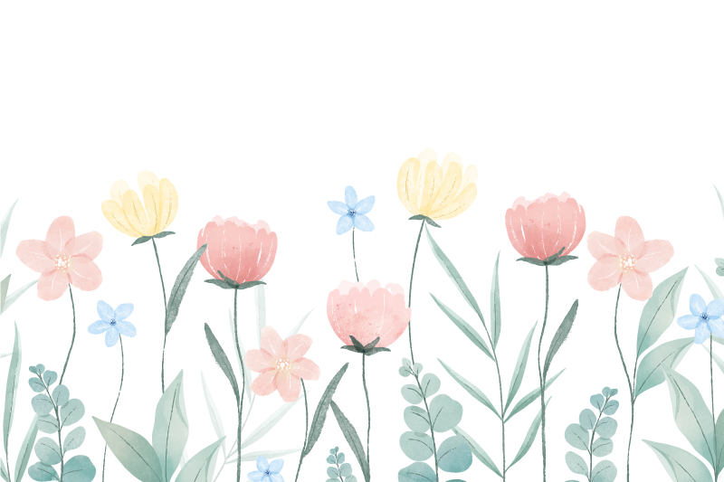 벽난로 카프리초소 꽃색깔 화려한 장식 - TenStickers