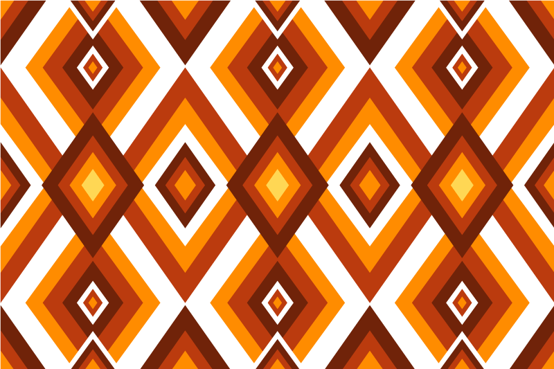 예술적인 70's 마름모 원래 플레이스매트 - TenStickers