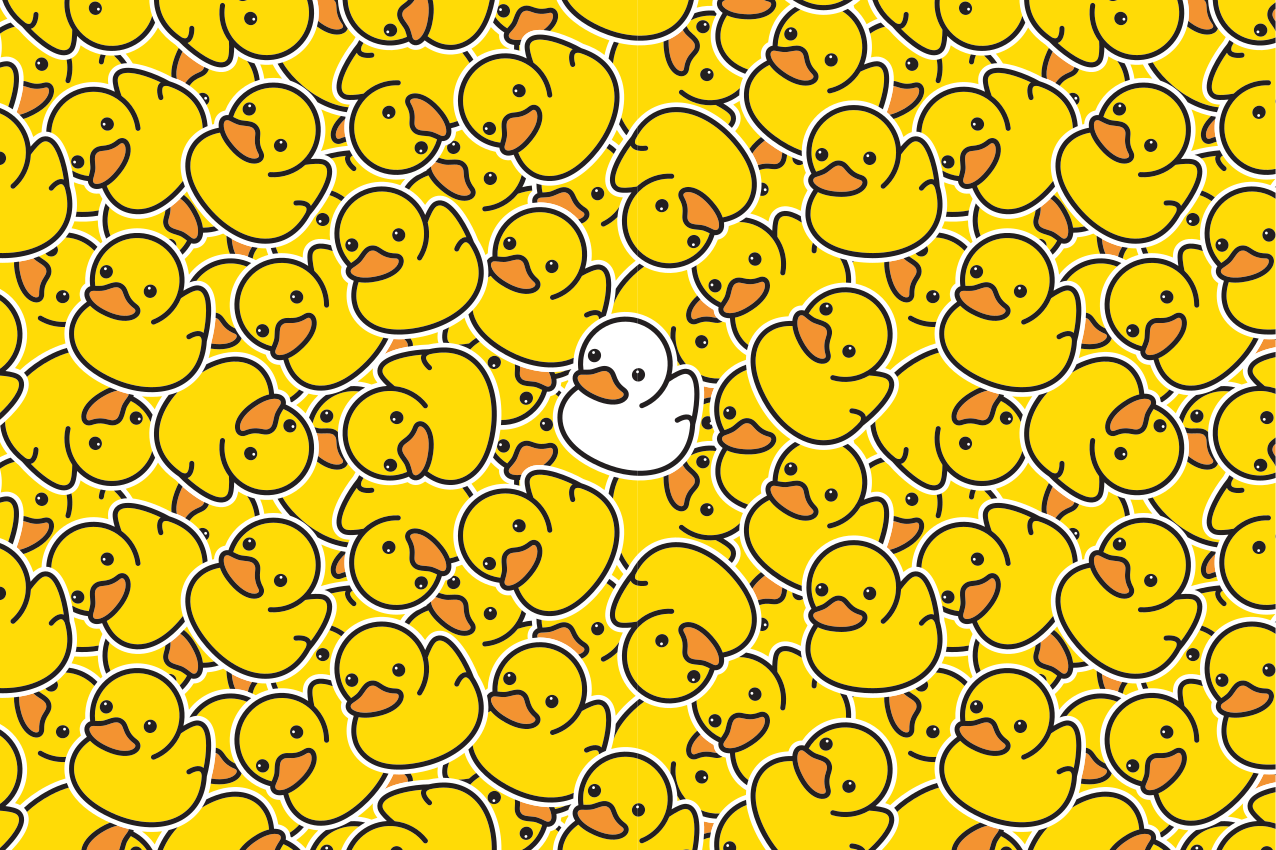 어린 이용 식탁보 오리새끼 패턴 디스플레이 - TenStickers