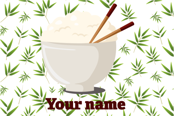 젓가락과 대나무 플레이스 매트 플레이스 매트 - TenStickers