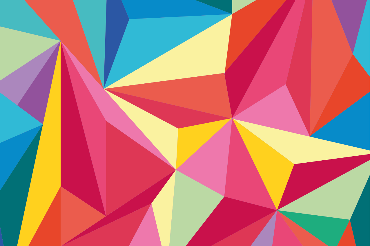 벽난로 카프리초소 기하학적 색상 구성 - TenStickers