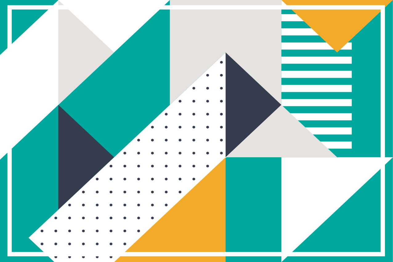 현대식 식탁보 기하학적 패턴 형태 - TenStickers