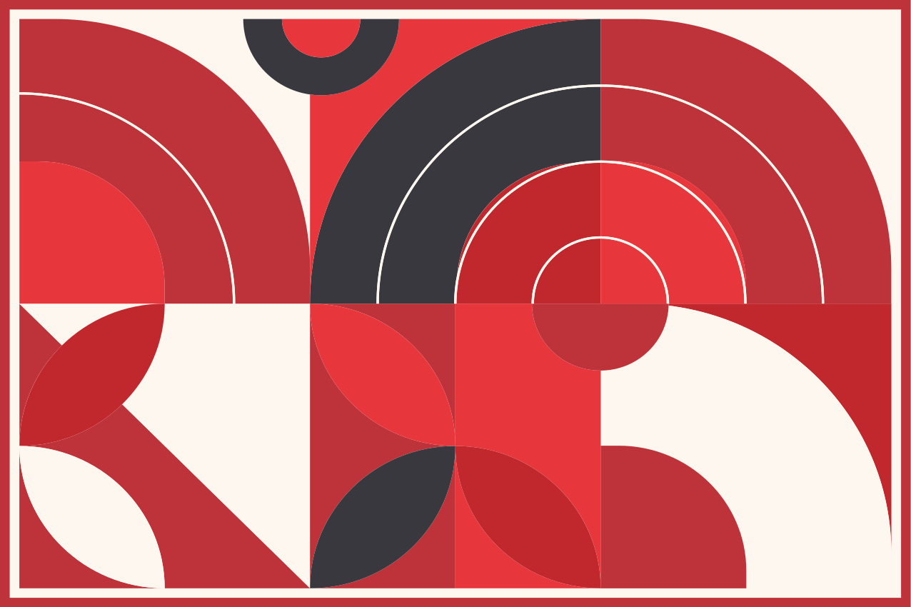 현대식 식탁보 생동감 넘치는 기하학적 형태 - TenStickers