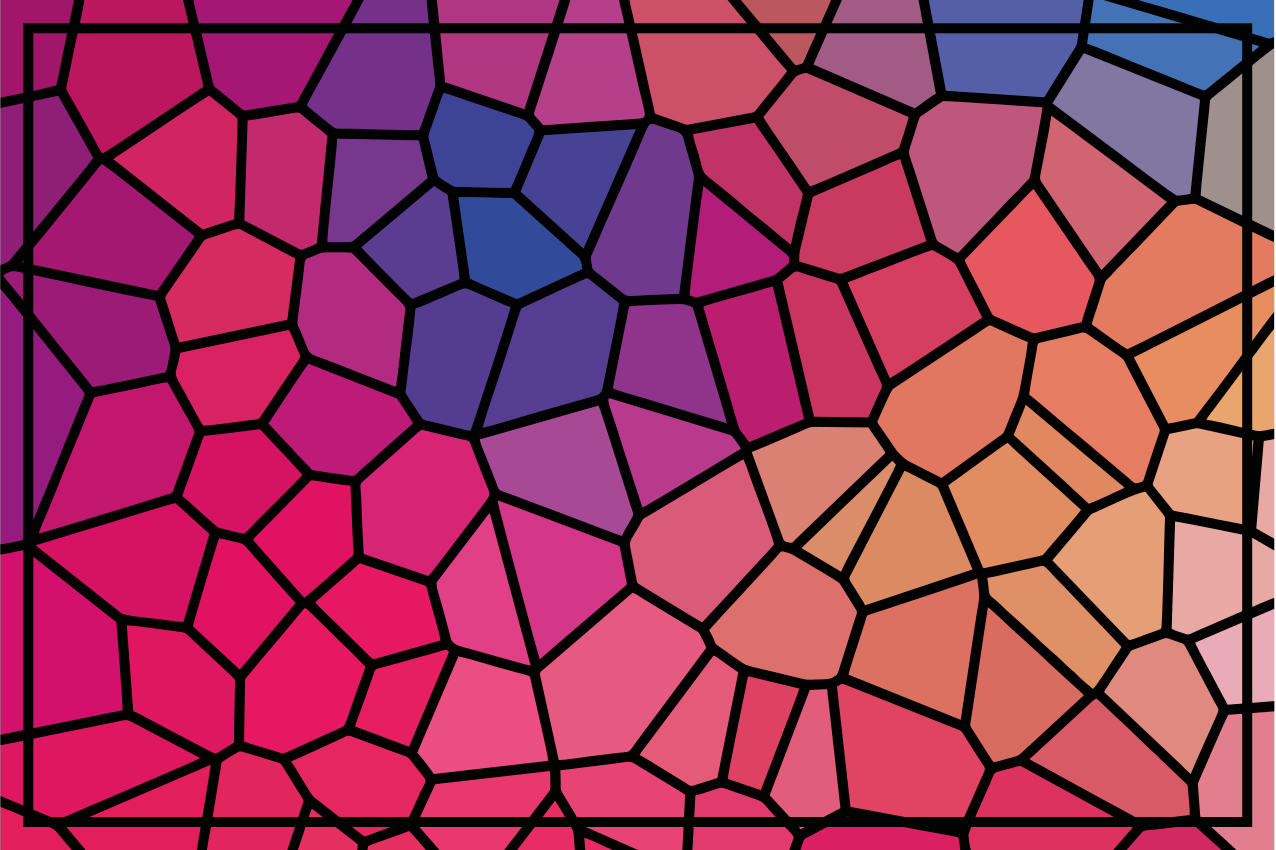 생생한 컬러 기하학적 오리지널 플레이스 매트 - TenStickers