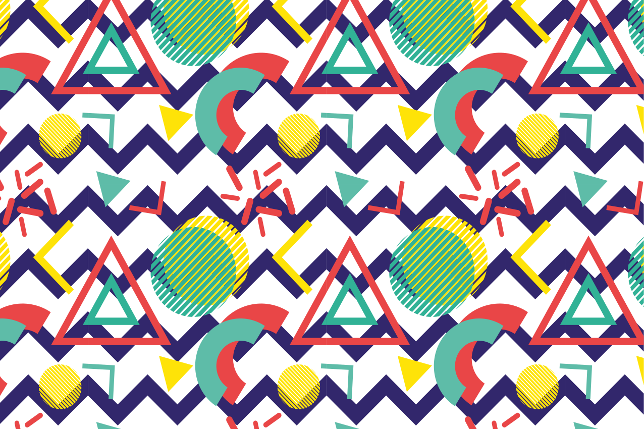 현대식 식탁보 기하학 패턴 디자인 - TenStickers