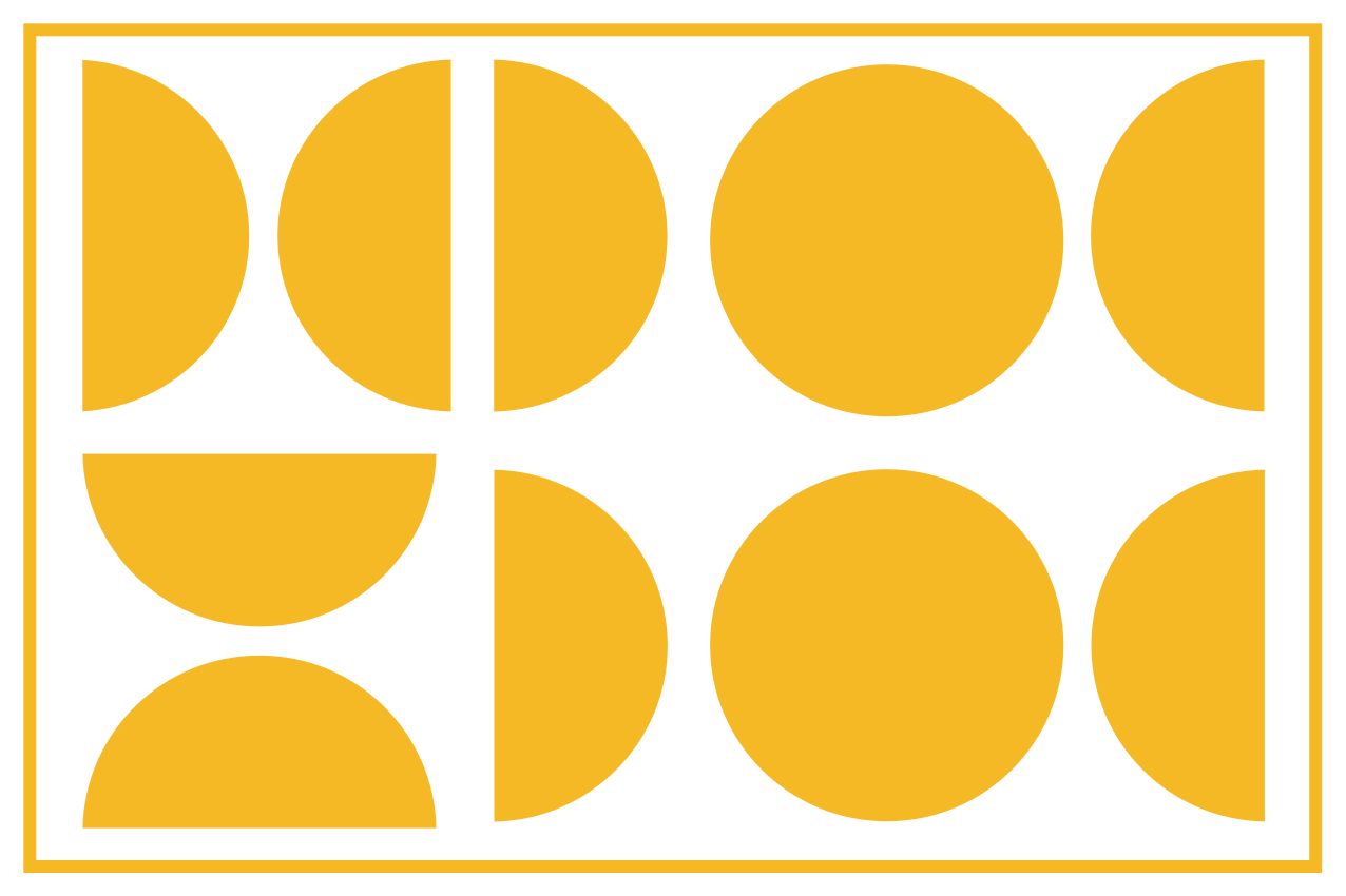 노란색 반원 원래 플레이스 매트 - TenStickers