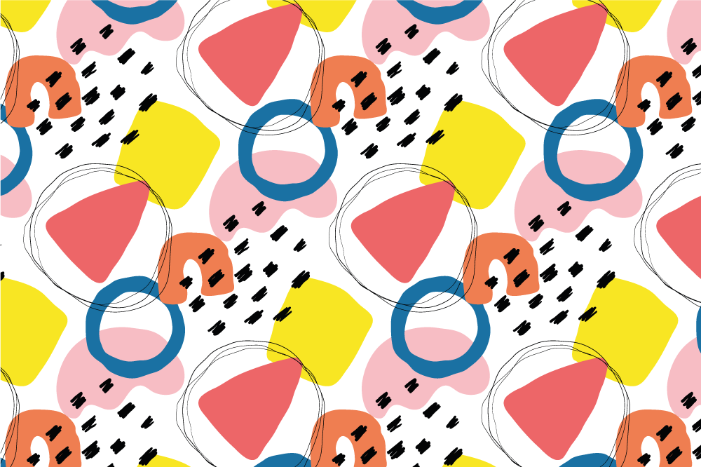 현대식 식탁보 - 생동감 넘치는 기하학적 요소 - TenStickers