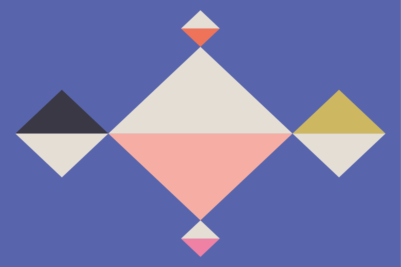 현대식 식탁보 기하학적 색상 사각형 - TenStickers