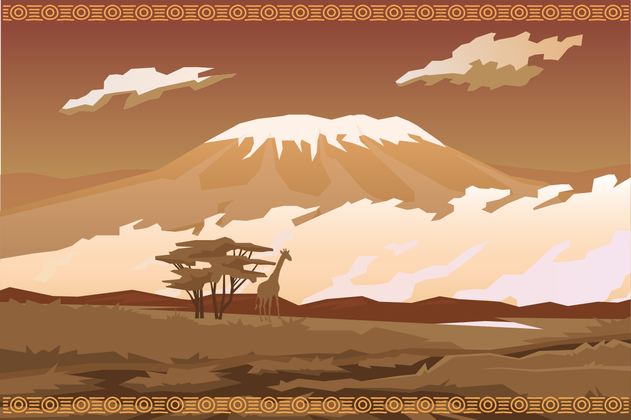 벽난로 카프리초소 장엄한 산 풍경 - TenStickers