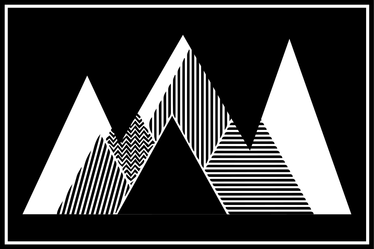 현대식 식탁보 스타일리시 마운틴 픽스 - TenStickers