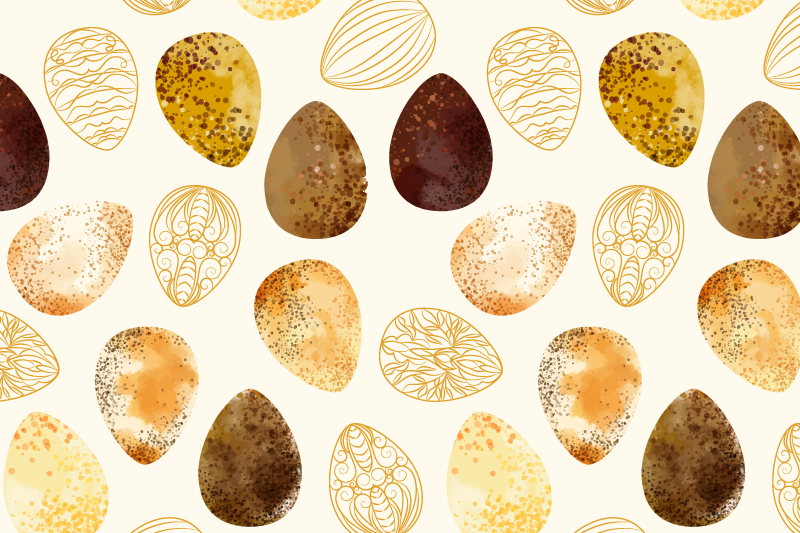 벽난로 카프리초소 우아한 계란 모티프 - TenStickers
