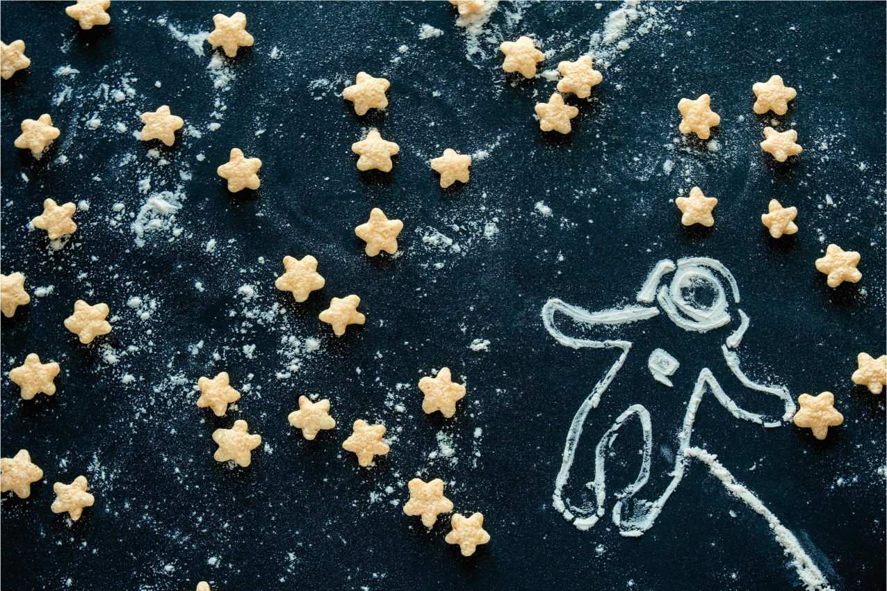 어린 이용 식탁보 우주 비행사 별 장면 - TenStickers