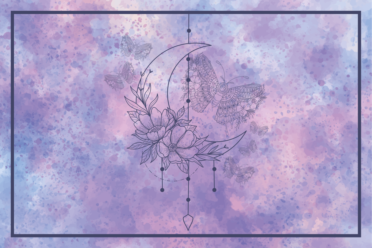 벽난로 카프리초소 꽃달 디자인 - TenStickers