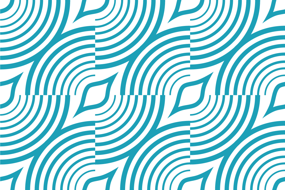 현대식 식탁보 곡선 파형 패턴 - TenStickers