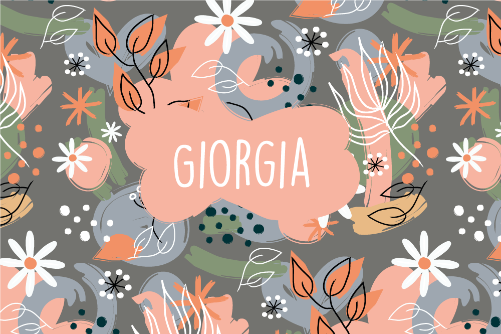 꽃 화려한 디자인 개인화 된 플레이스 매트 - TenStickers