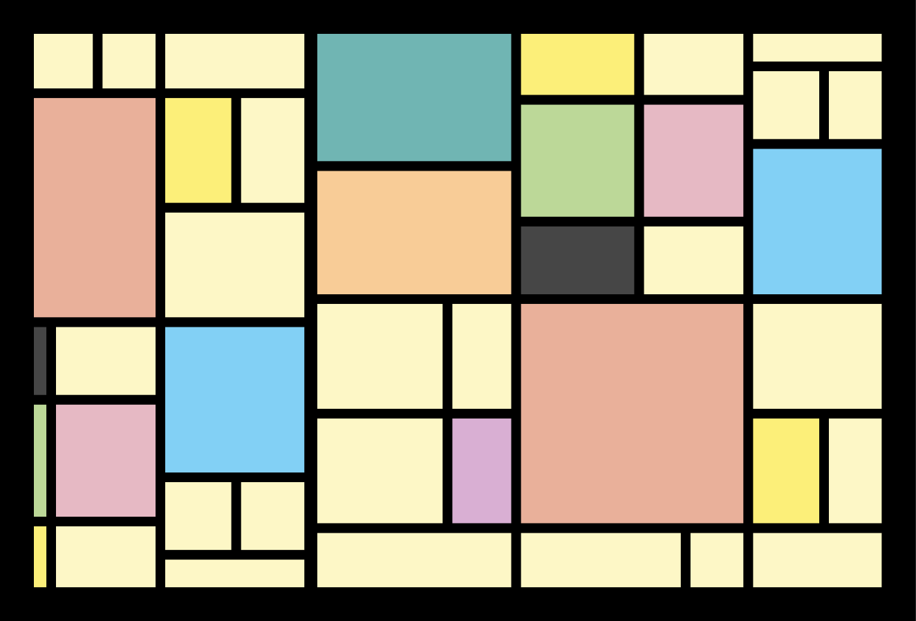 현대식 식탁보 기하학적 추상 패턴 - TenStickers