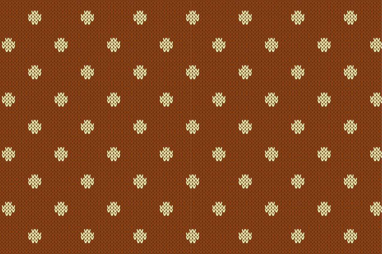 폴카 도트 니트 패턴 홈 플레이스 매트 - TenStickers