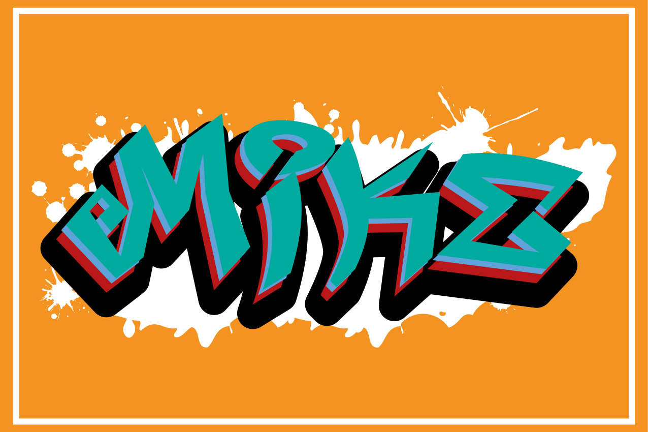 야생 스타일의 왕 낙서 개인화 된 플레이스 매트 - TenStickers