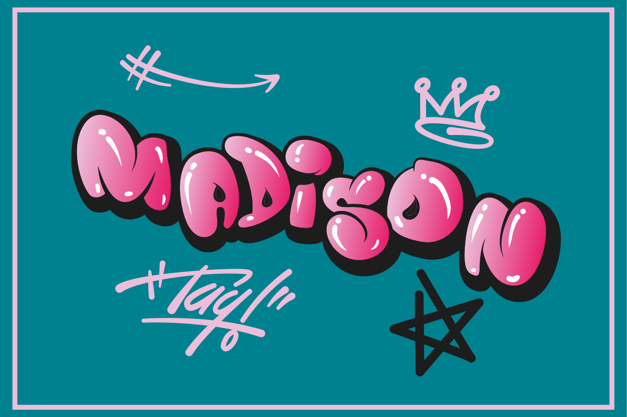 벽난로 카프리초소 개인 맞춤 이름 디자인 - TenStickers