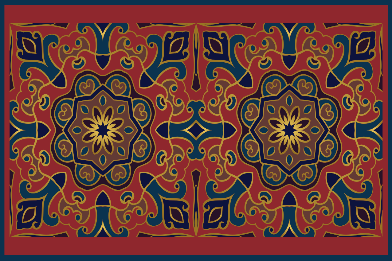 벽난로 카프리초소 정교한 꽃 장식 - TenStickers