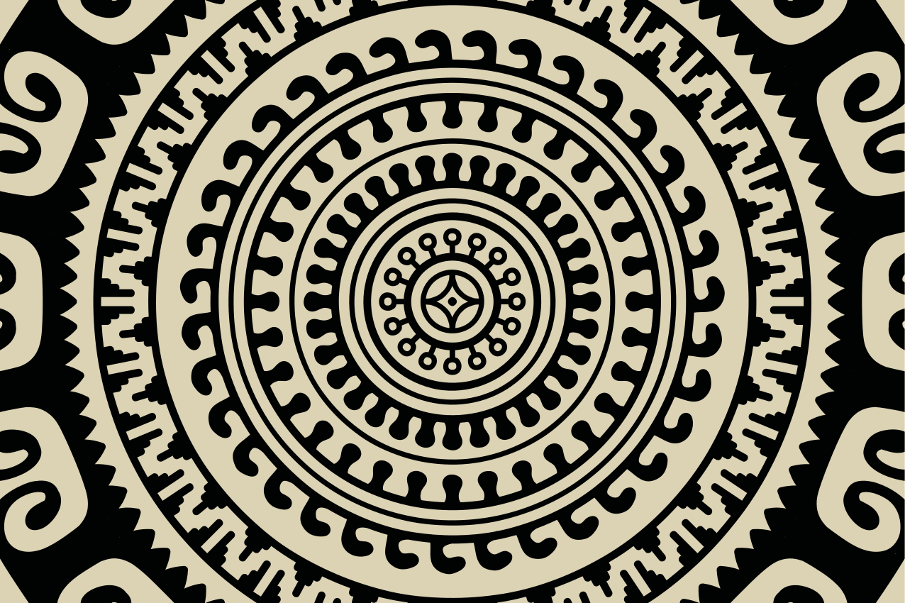 질감이 있는 식탁보 원형 패턴 모양 - TenStickers