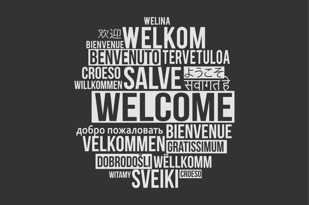 식탁보 코밀라 다국적 디자인 환영합니다 - TenStickers