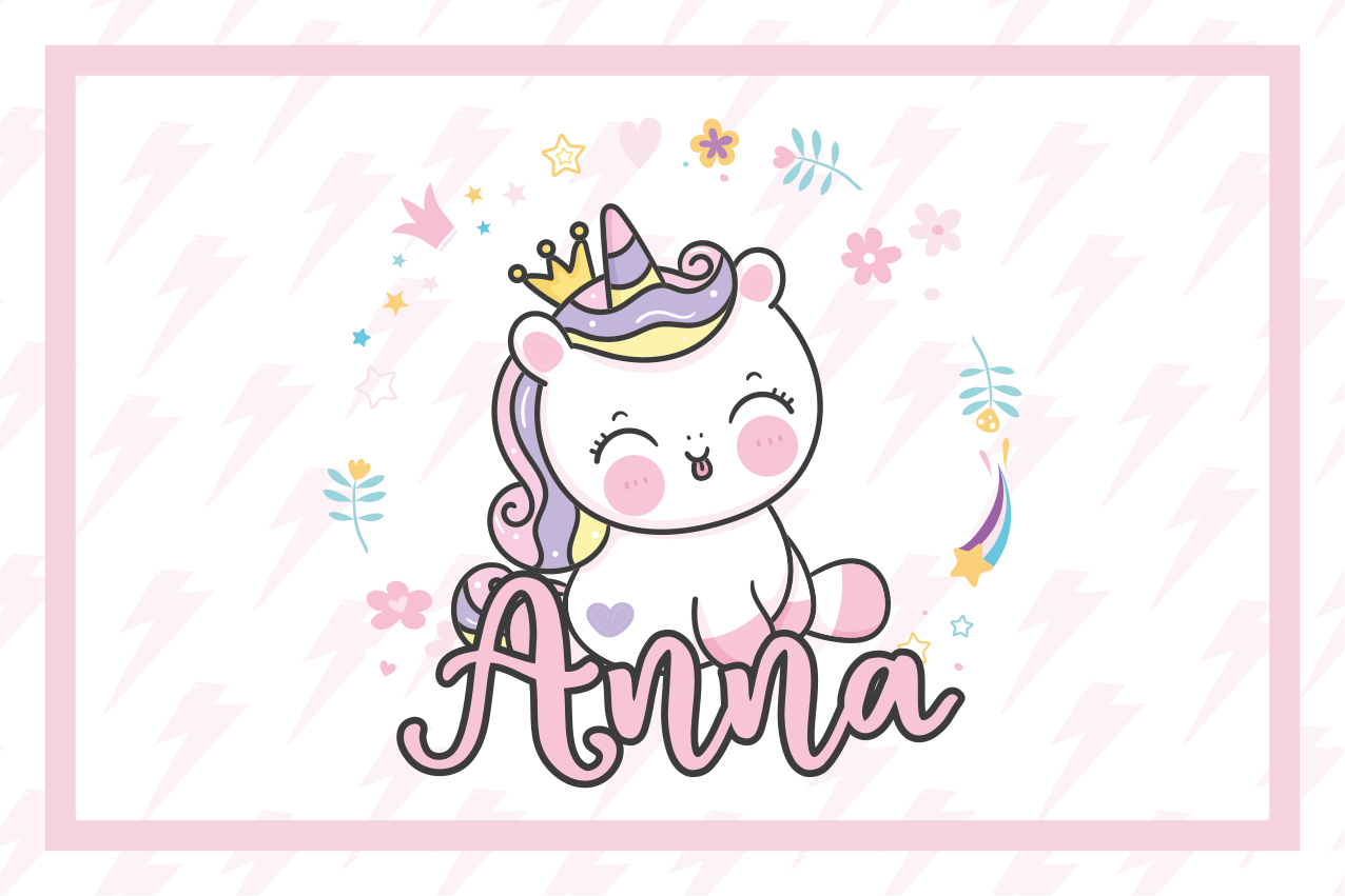 어린 이용 식탁보 귀여운 유니콘 일러스트 - TenStickers