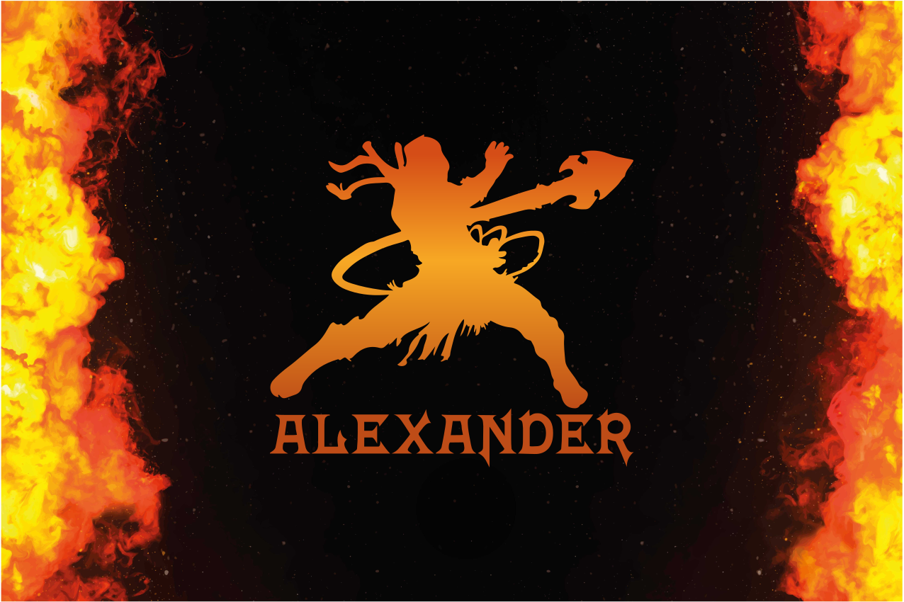 벽난로 카프리초소 맹렬한 전사 실루엣 - TenStickers