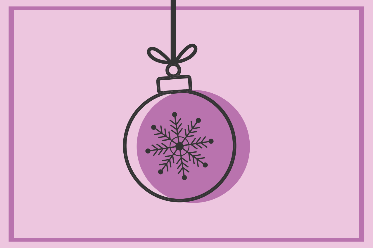 크리스마스 식탁보 눈송이 장식 일러스트 - TenStickers