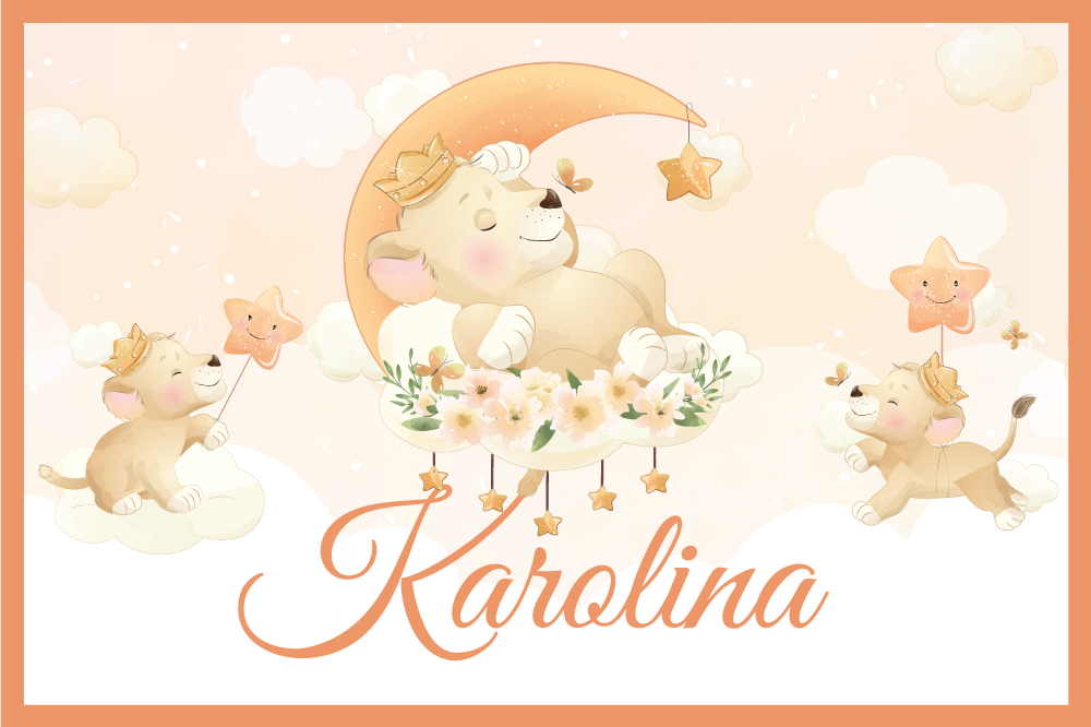 어린 이용 식탁보 귀여운 사자 새끼들 - TenStickers