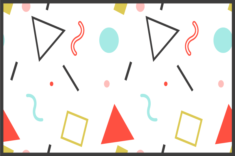 재미있는 기하학적 모양의 원래 플레이스매트 - TenStickers