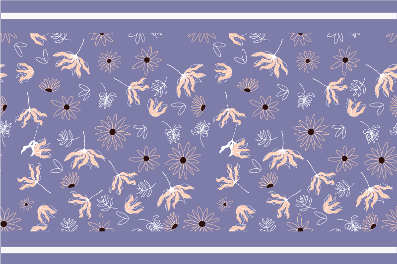 질감이 있는 식탁보 - 꽃무늬 요소 - TenStickers