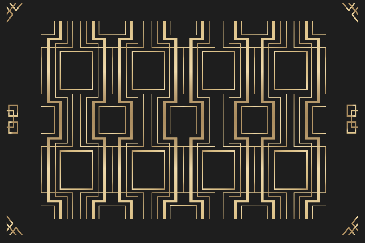 현대식 식탁보 기하학적 블랙 컨셉 - TenStickers