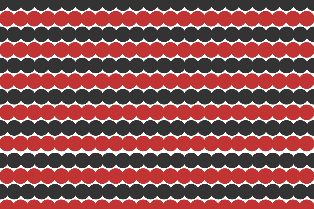 현대식 식탁보 레이어드 원형 패턴 - TenStickers