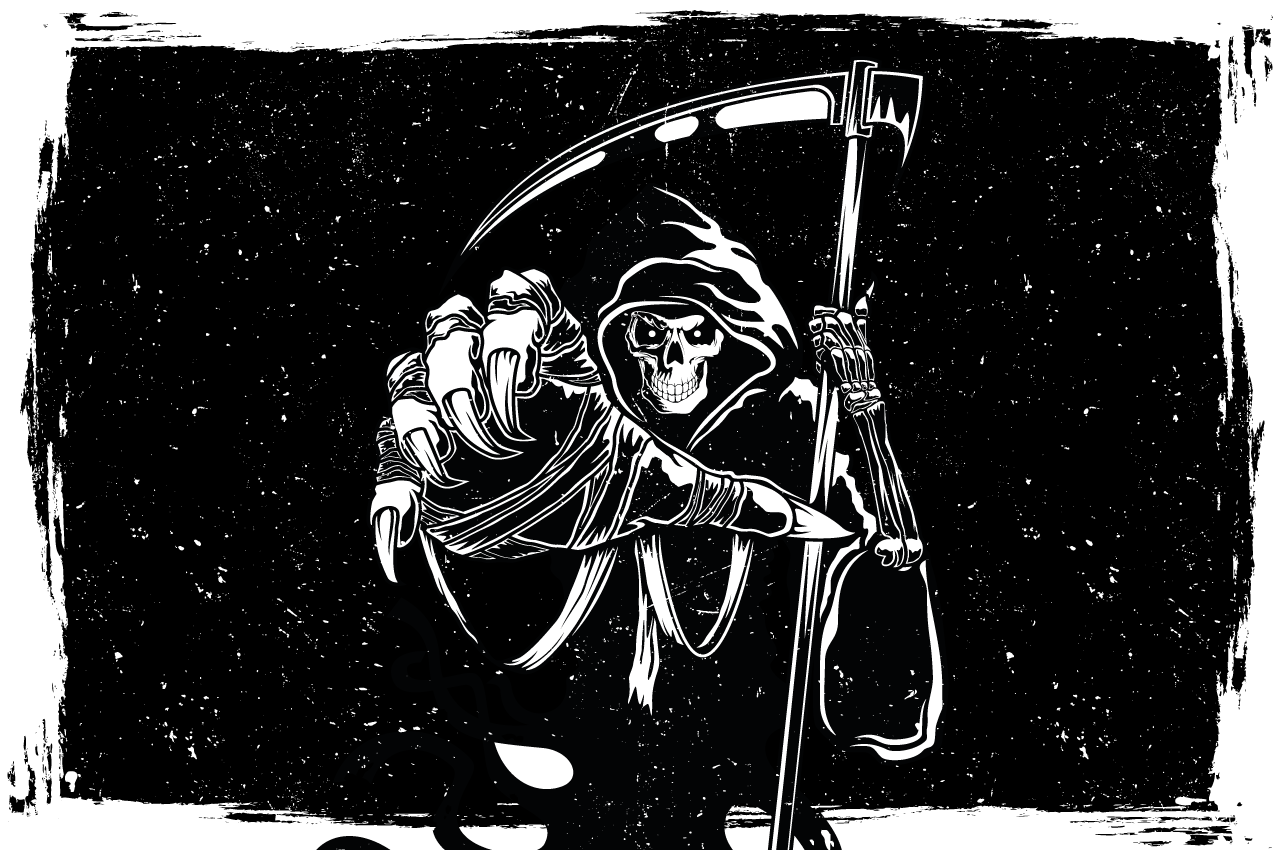 사악한 실루엣 원래 데칼 플레이스매트 - TenStickers